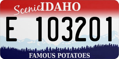 ID license plate E103201
