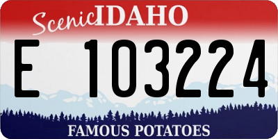 ID license plate E103224