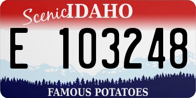 ID license plate E103248