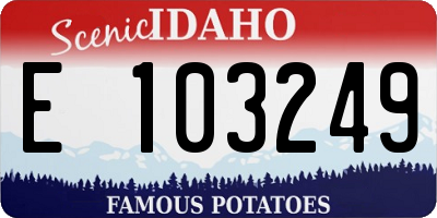 ID license plate E103249