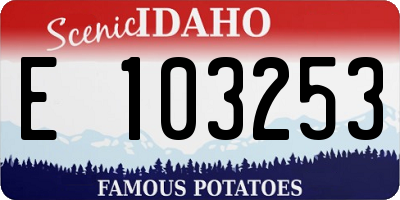 ID license plate E103253