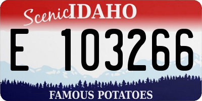 ID license plate E103266