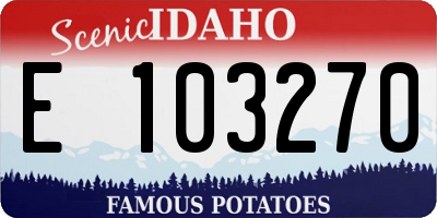 ID license plate E103270