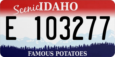 ID license plate E103277