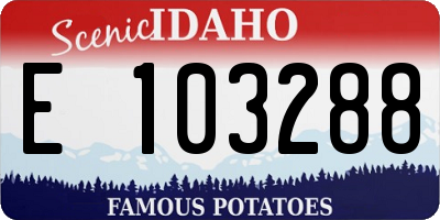 ID license plate E103288