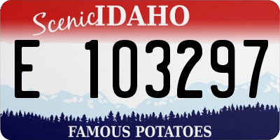 ID license plate E103297