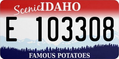 ID license plate E103308