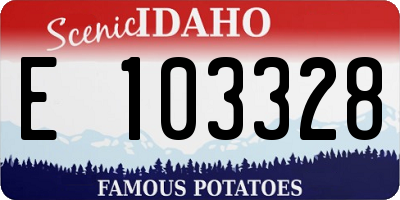 ID license plate E103328