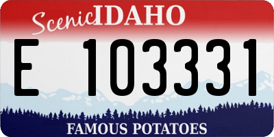 ID license plate E103331