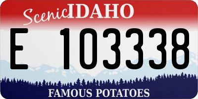 ID license plate E103338