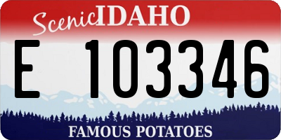 ID license plate E103346