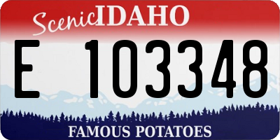 ID license plate E103348