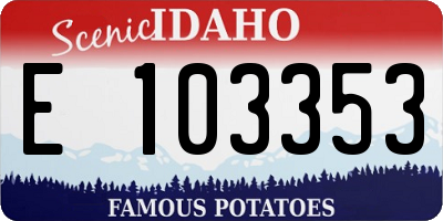 ID license plate E103353