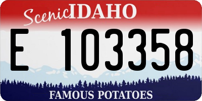 ID license plate E103358