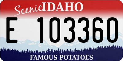 ID license plate E103360