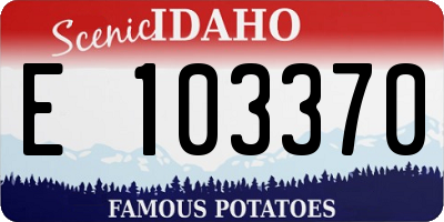 ID license plate E103370