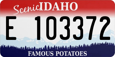 ID license plate E103372