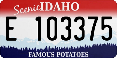 ID license plate E103375