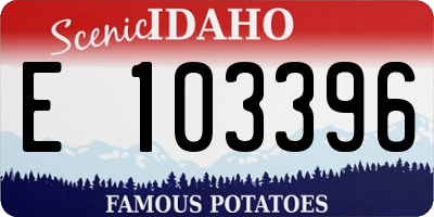ID license plate E103396