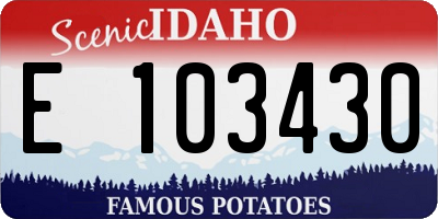 ID license plate E103430