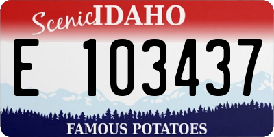 ID license plate E103437