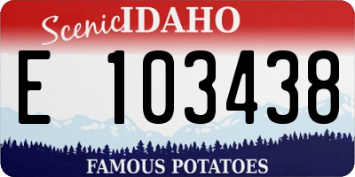 ID license plate E103438