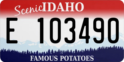 ID license plate E103490