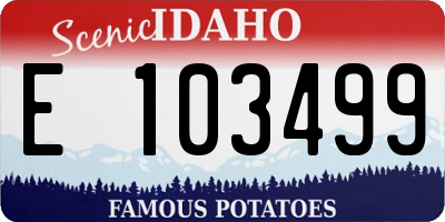 ID license plate E103499