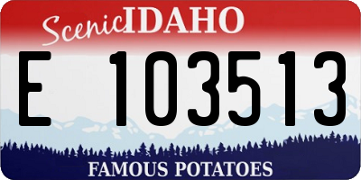 ID license plate E103513