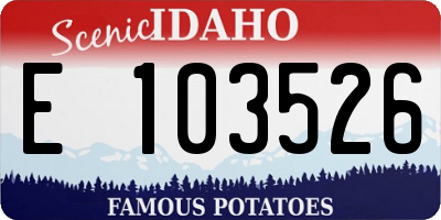 ID license plate E103526