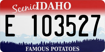 ID license plate E103527