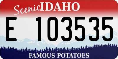 ID license plate E103535