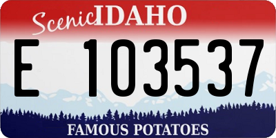 ID license plate E103537