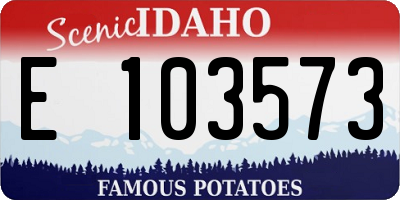 ID license plate E103573