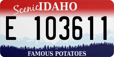 ID license plate E103611