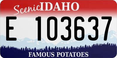 ID license plate E103637