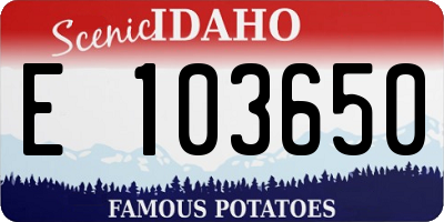 ID license plate E103650