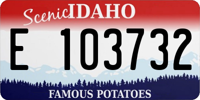 ID license plate E103732