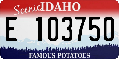ID license plate E103750