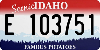 ID license plate E103751