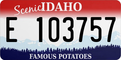 ID license plate E103757