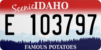 ID license plate E103797