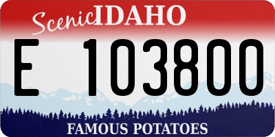 ID license plate E103800