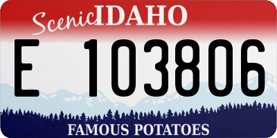 ID license plate E103806