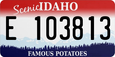 ID license plate E103813