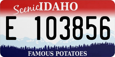 ID license plate E103856