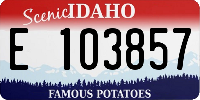 ID license plate E103857