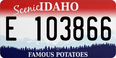 ID license plate E103866