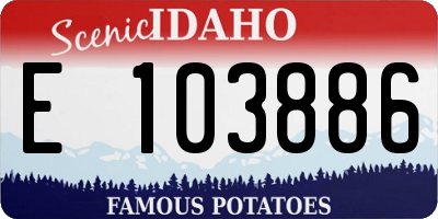 ID license plate E103886