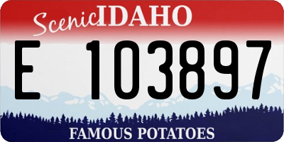 ID license plate E103897